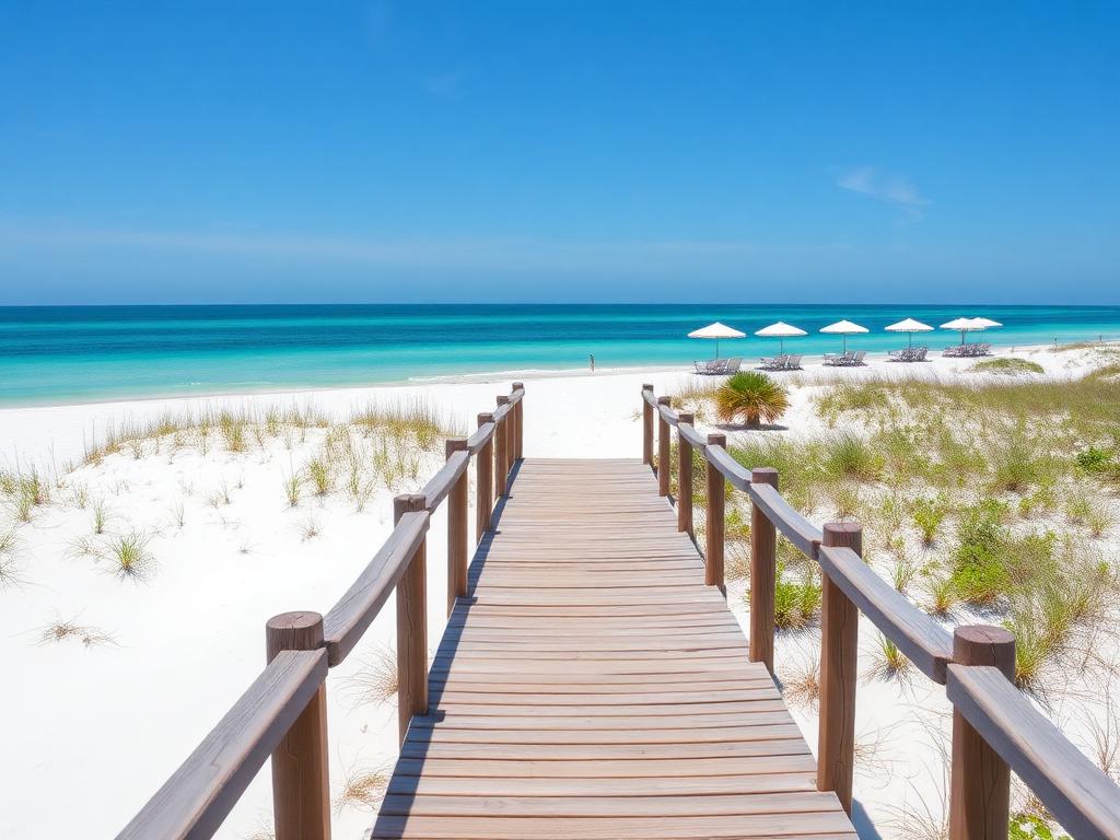 Boardwalk over dunes to Clearwater Beach