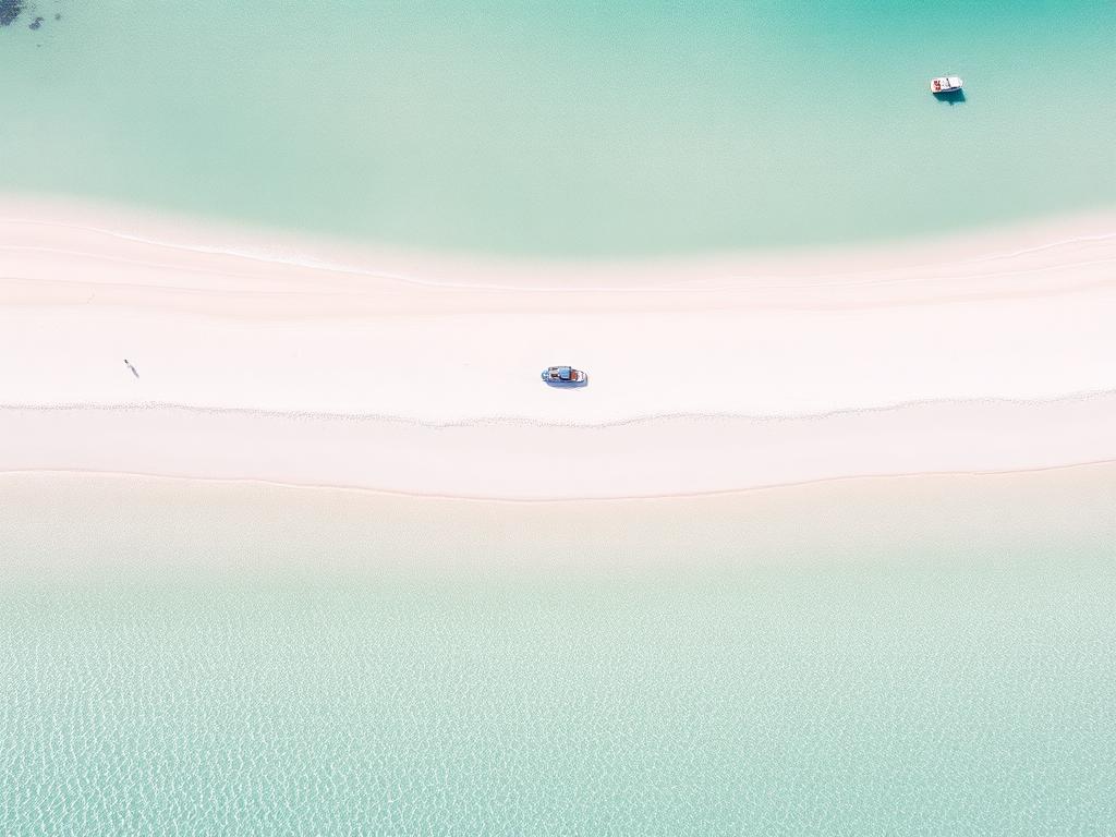 Aerial view of pristine Caladesi Island beach