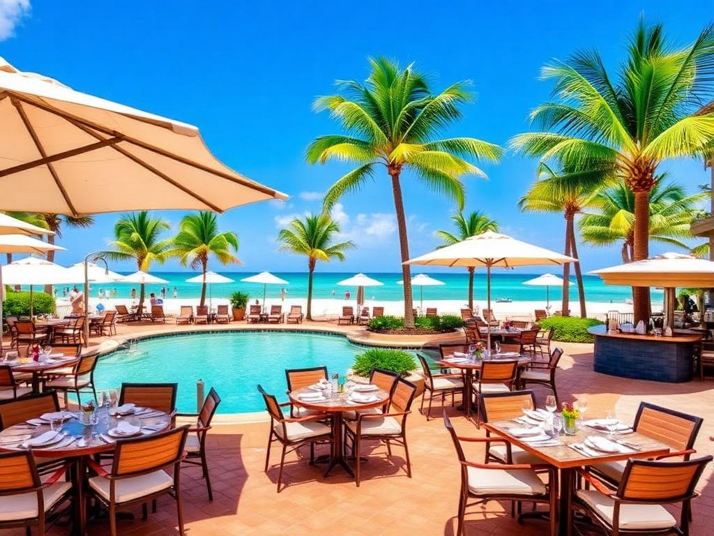 Tate Island Grill poolside dining