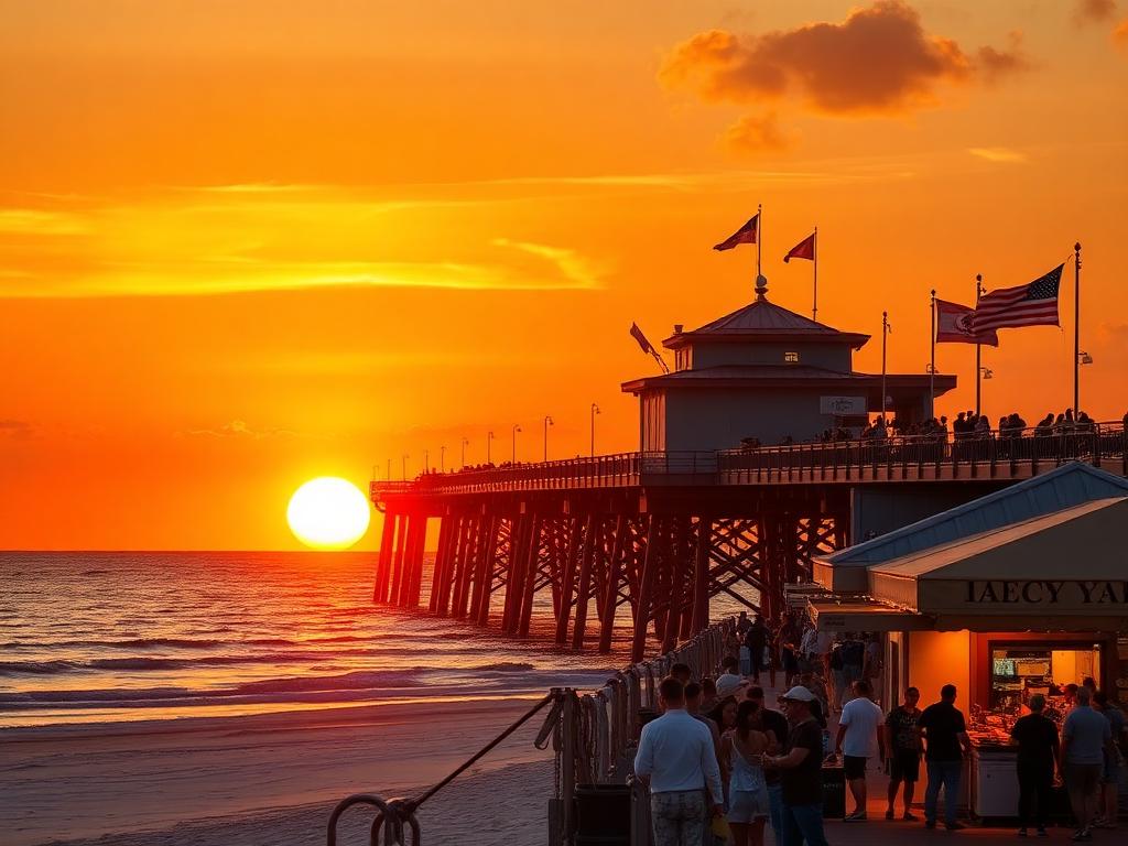 Sunset over Pier 60 in Clearwater Beach